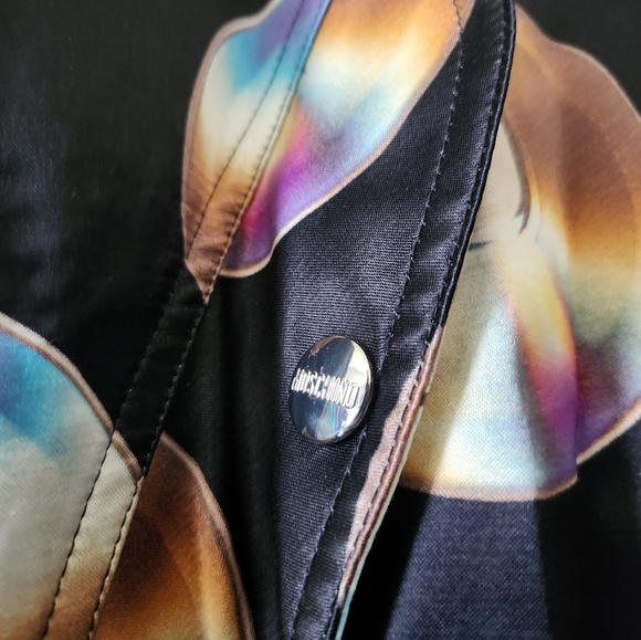 💿💎🆕Moschino X H&M Jeremy Scott CD Satin Bomber Jacket Size S Rare - Picture 5 of 8